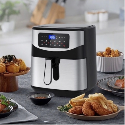 Picture of Prestige Black Berry 9.0L Digital Touch Air Fryer, a household appliance used for healthier cooking with minimal oil. - 9 litter - Sliver 