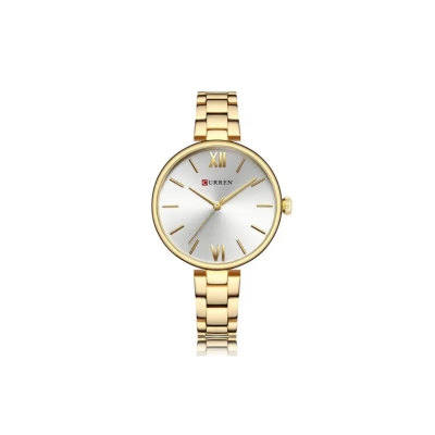 Picture of CURREN 9017 Orginal Watch For Women-Golden White