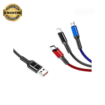 Picture of Awei CL-971 3 In 1 Cable 2.4A Fast Charging Wire - Grey