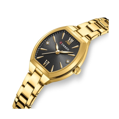 Picture of Curren 9112 Orginal Watch For Woman-Golden Black