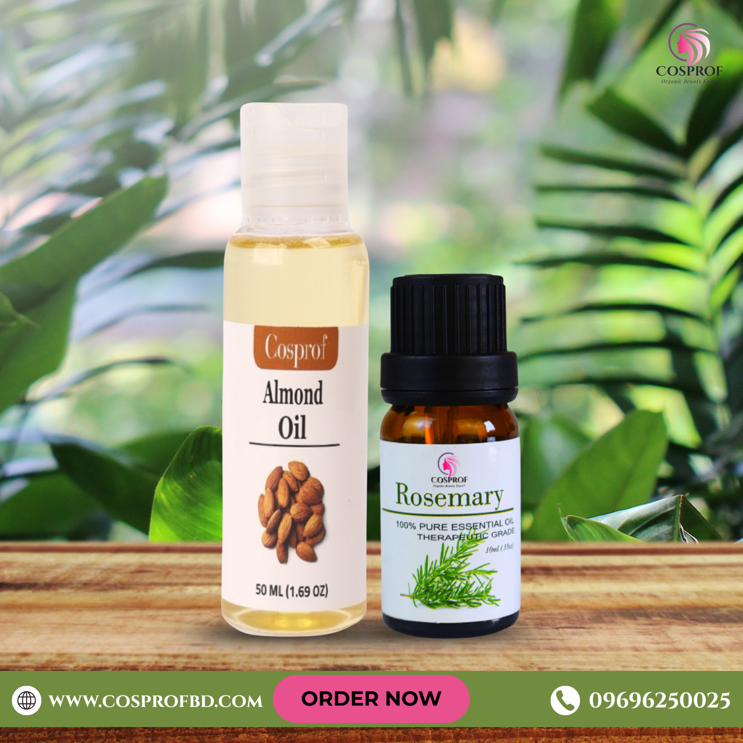 Picture of Cosprof Rosemary 10 ml & Almond oil 50 ml Combo Pack