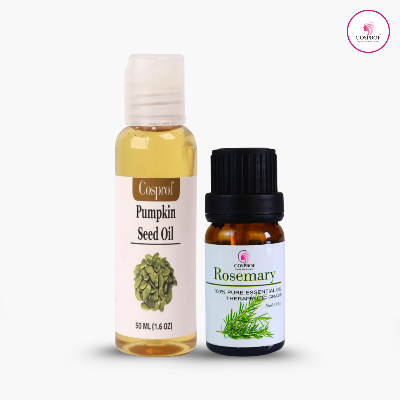 Picture of Cosprof Rosemary Essential oil 10 ml & Pumpkin Seed oil 50 ml Combo Pack