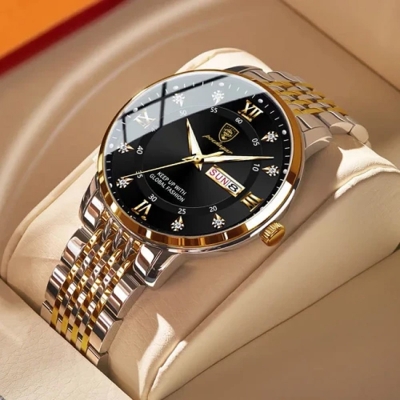 Picture of Poedagar 836 Watch – Gold Black For Men