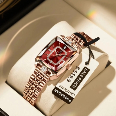 Picture of Poedagar785 Orginal Watch For Woman-Rose Red