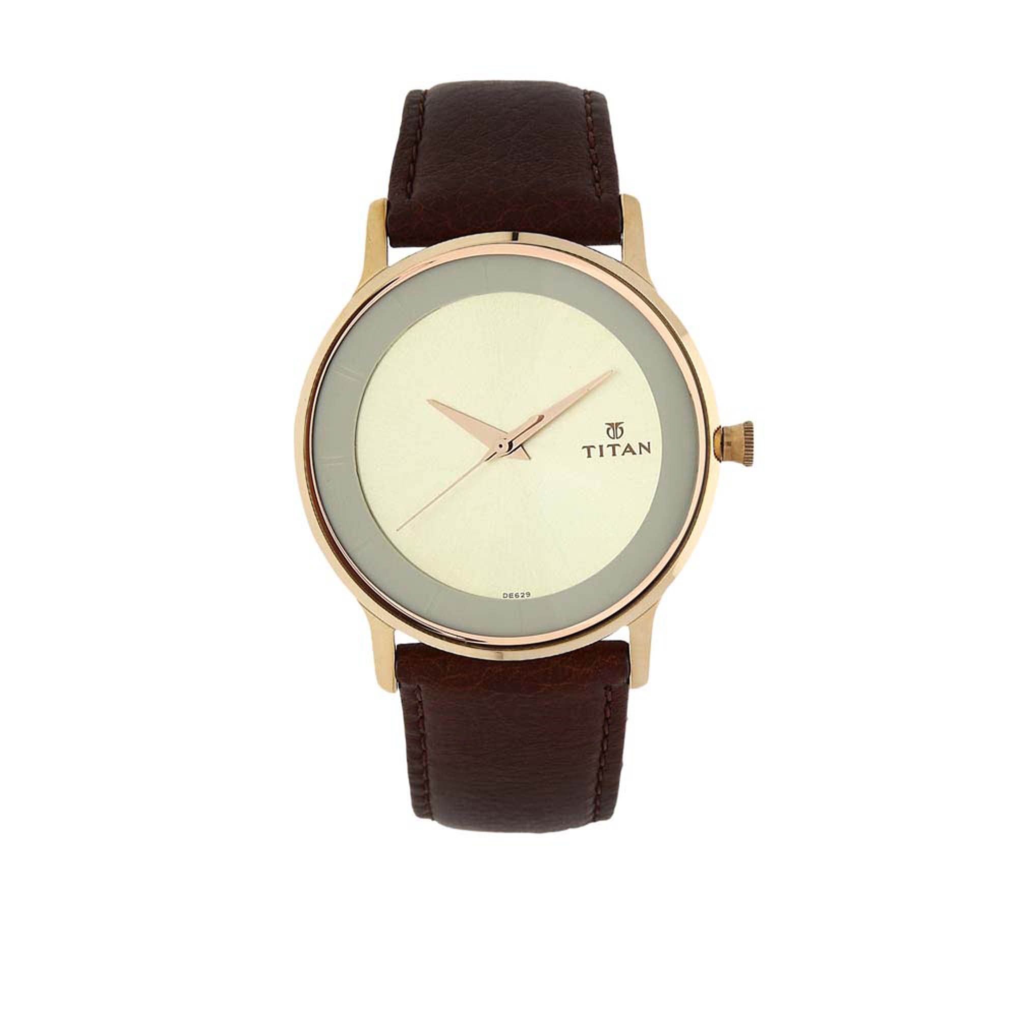 Picture of Champagne Dial Leather Strap Watch