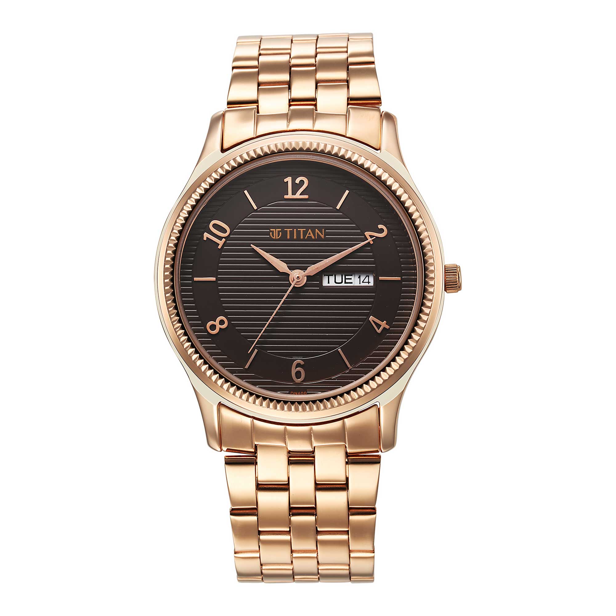 Picture of Titan Karishma Brown Dial Analog with Day and Date Stainless Steel
