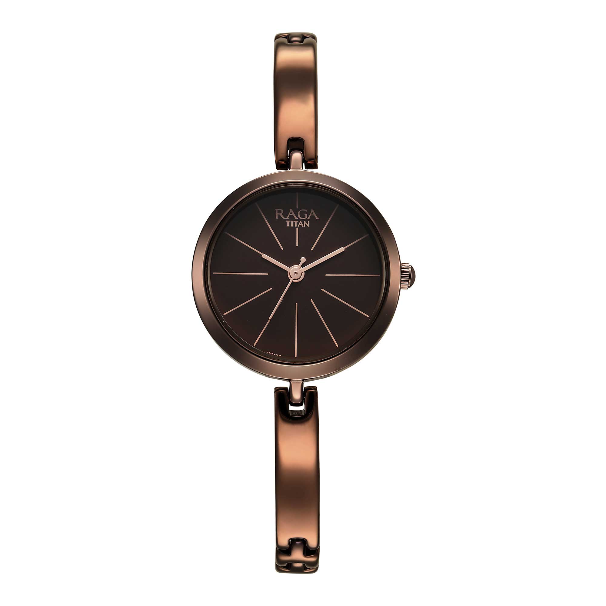 Picture of Titan Raga Viva Quartz Analog Brown Dial Brown Metal Strap Watch for Women