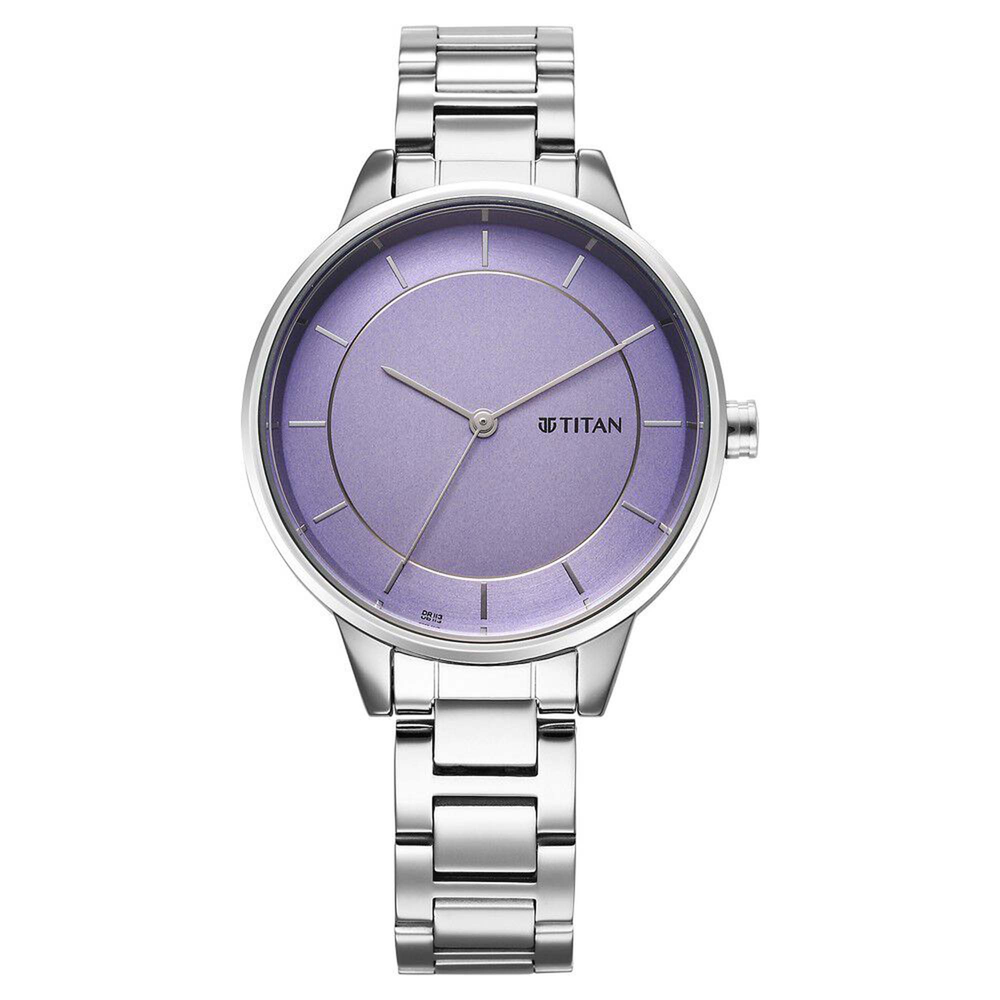 Picture of Titan Razzle Dazzle Quartz Analog Mauve Dial Stainless Steel Strap Watch For Women