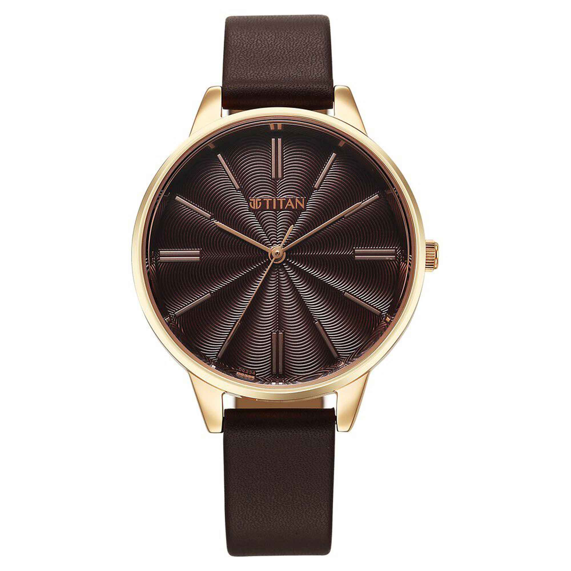 Picture of Titan Neo Quartz Analog Maroon Dial Leather Strap Watch For Women