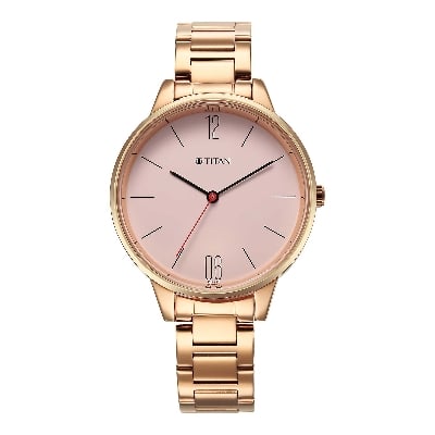 Picture of Titan Quartz Analog Rose Gold Dial Watch for Women