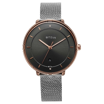 Picture of Noir Anthracite Dial Metal Strap Watch