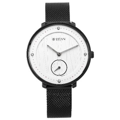 Picture of Workwear Watch with Black Dial & Stainless Steel Strap