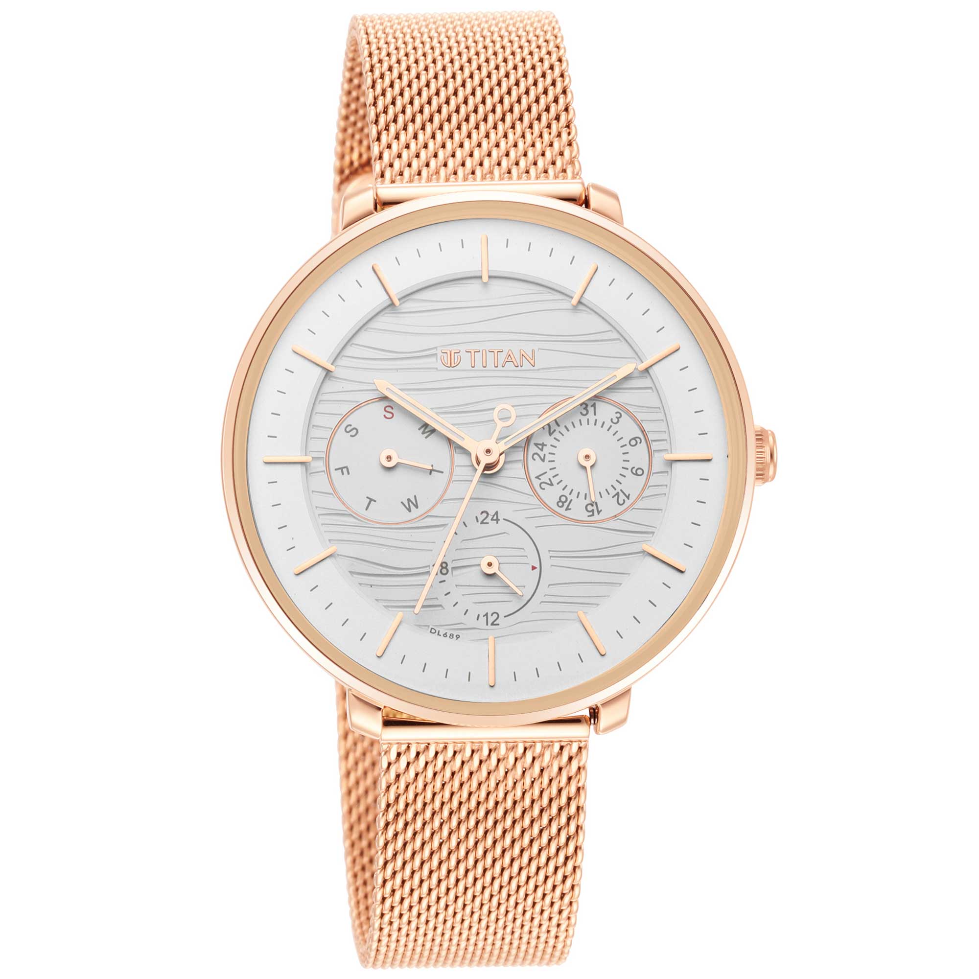 Picture of Workwear Silver Dial Rose Gold Stainless Steel Strap Watch