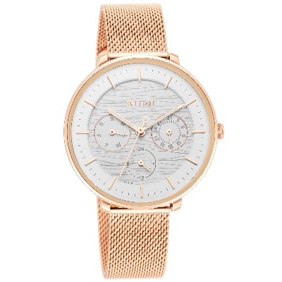 Picture of Workwear Silver Dial Rose Gold Stainless Steel Strap Watch