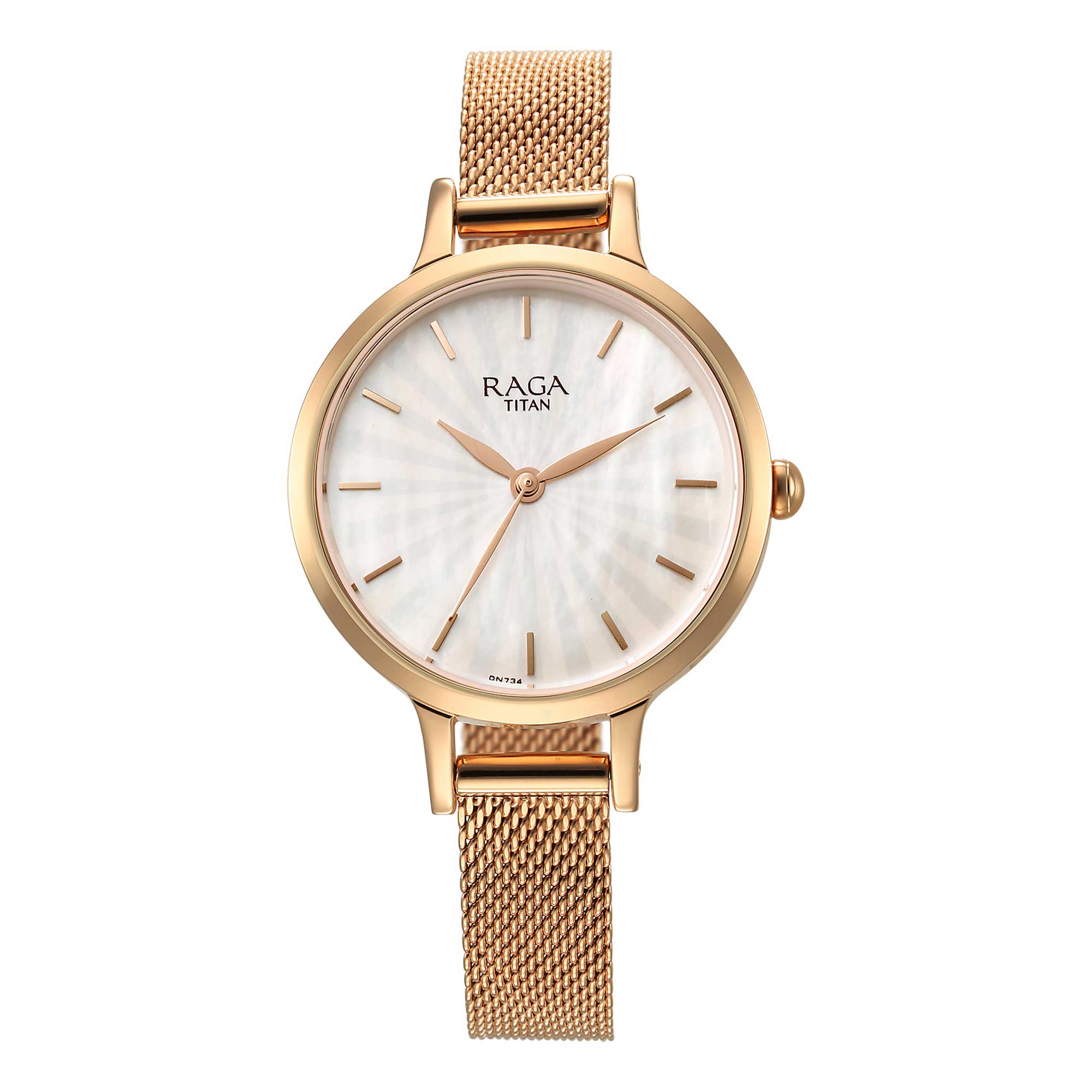 Picture of Titan Raga Power Pearls Quartz Analog Mother Of Pearl Dial Metal Strap Watch for Women