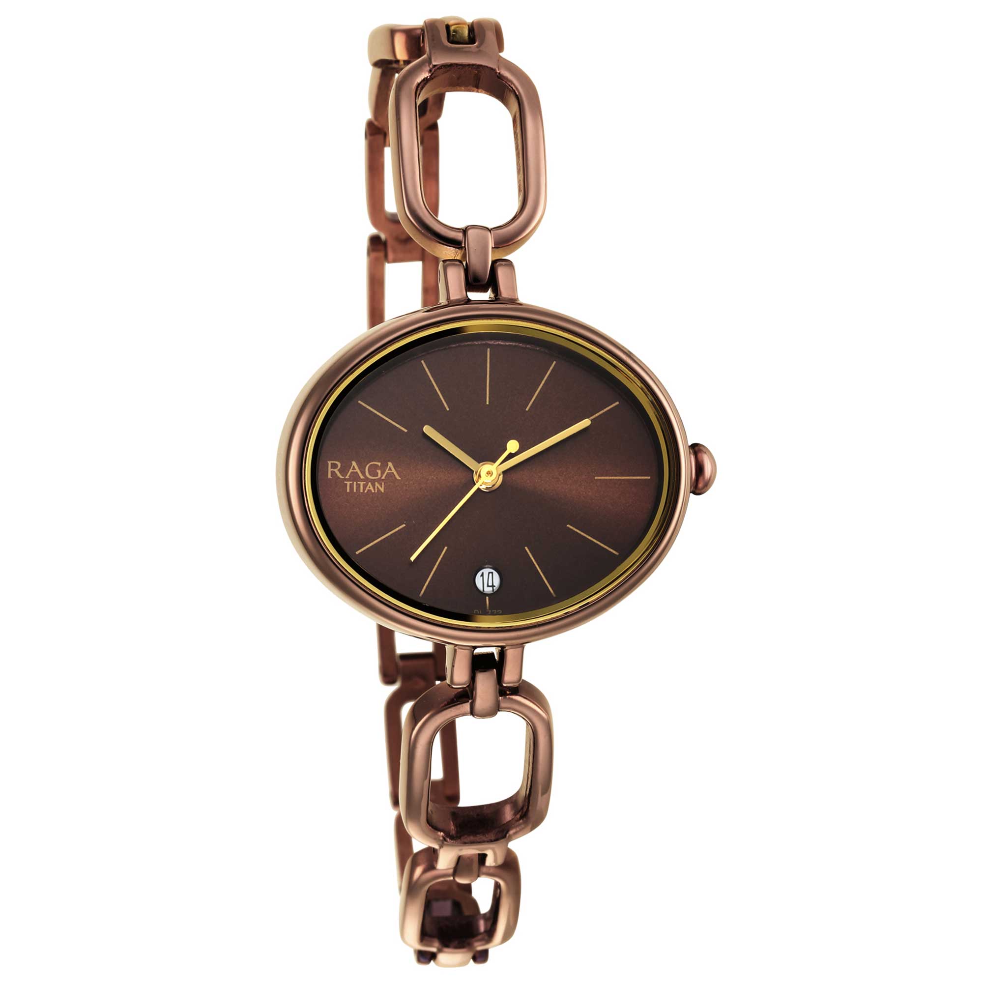 Picture of Raga Viva Brown Dial Brown Brass Strap Watch
