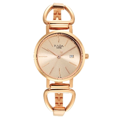 Picture of Titan Silver Dial Quartz Analog with Date Watch for Women