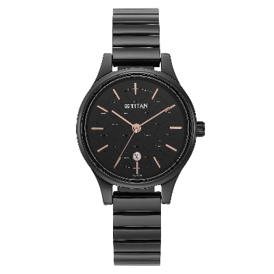 Picture of Ladies Karishma Black Dial Metal Strap Watch