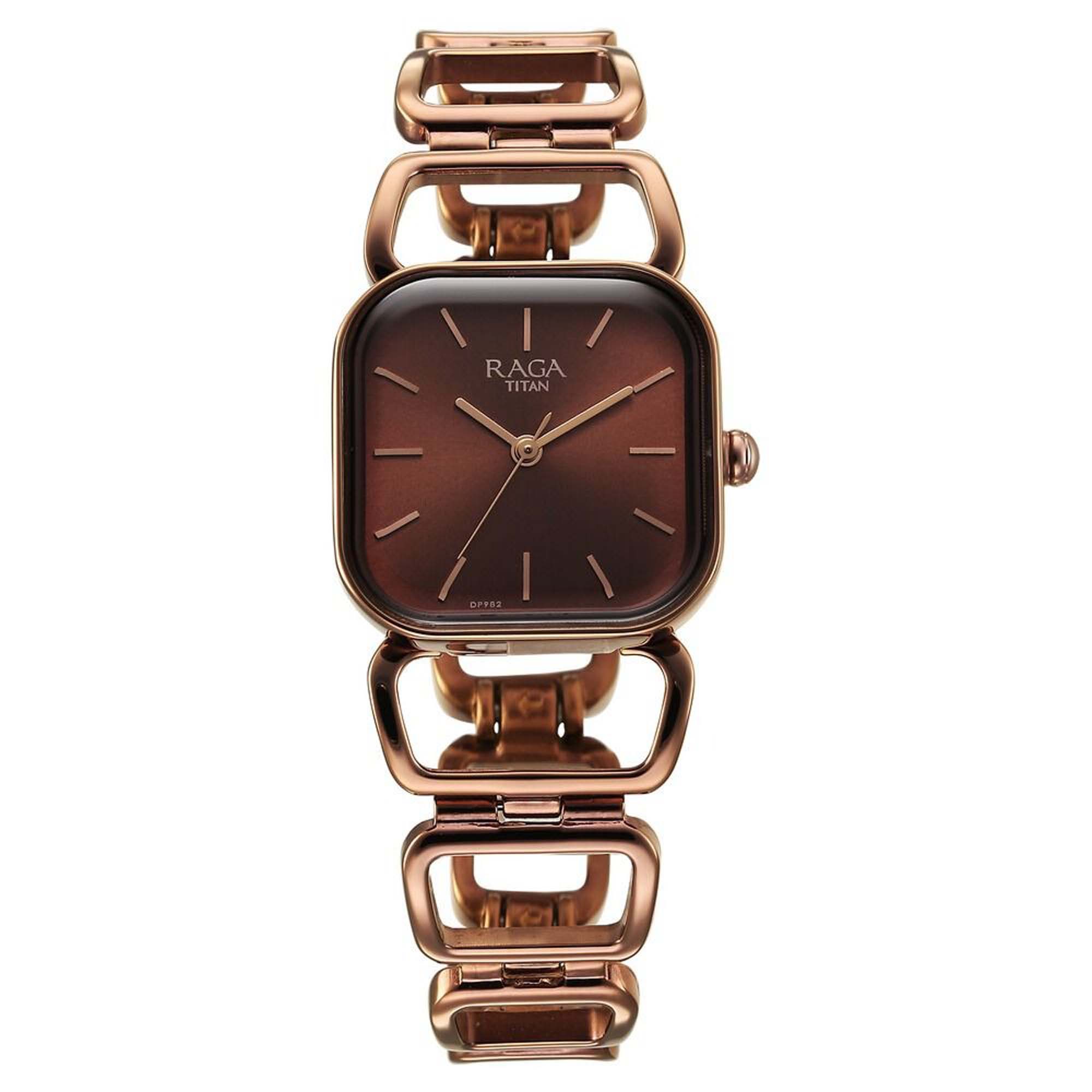Picture of Titan Raga Ascend Quartz Analog Brown Dial With Brown Color Metal Strap Watch For Women