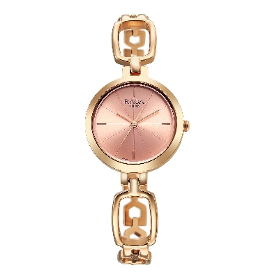 Picture of Titan Raga Quartz Analog Rose Gold Round Dial Rose Gold Metal Strap Watch For Women 