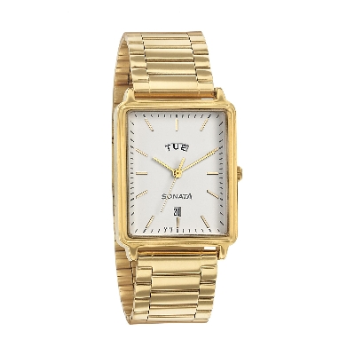 Picture of Sonata Essentials White Dial Analog with Day and Date Watch for Men