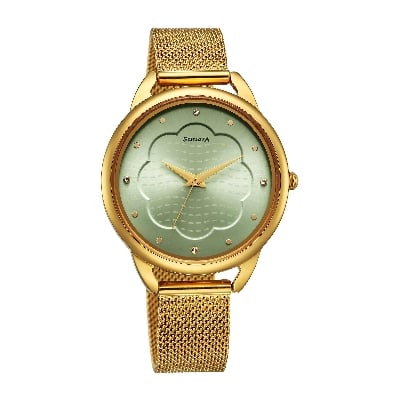 Picture of Sonata Wedding Quartz Analog Rose Gold Dial Stainless Steel Strap Watch for Women