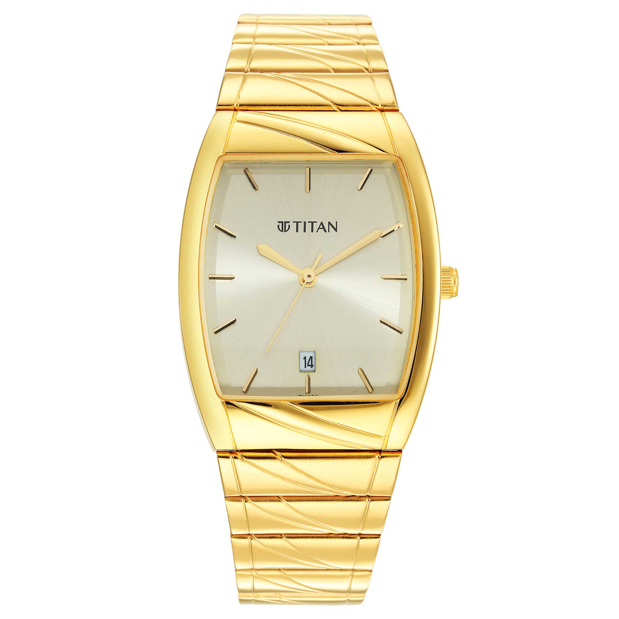 Picture of Karishma Champagne Dial Brass Strap Watch
