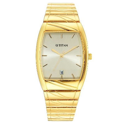 Picture of Karishma Champagne Dial Brass Strap Watch