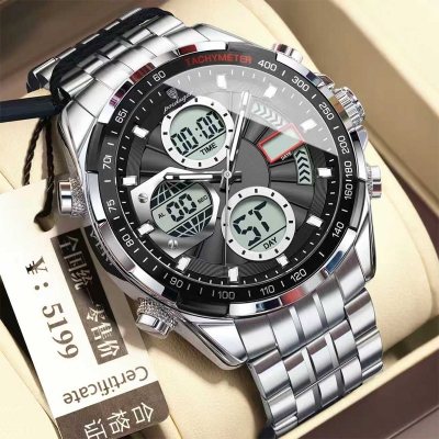 Picture of Poedagor E108 Watch For Men-Silver Black