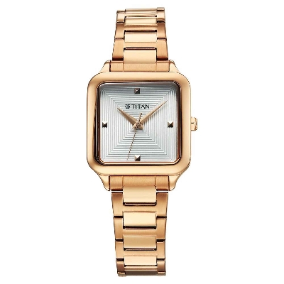 Picture of Titan Horizon Quartz Analog White Dial Stainless Steel Strap Watch For Women