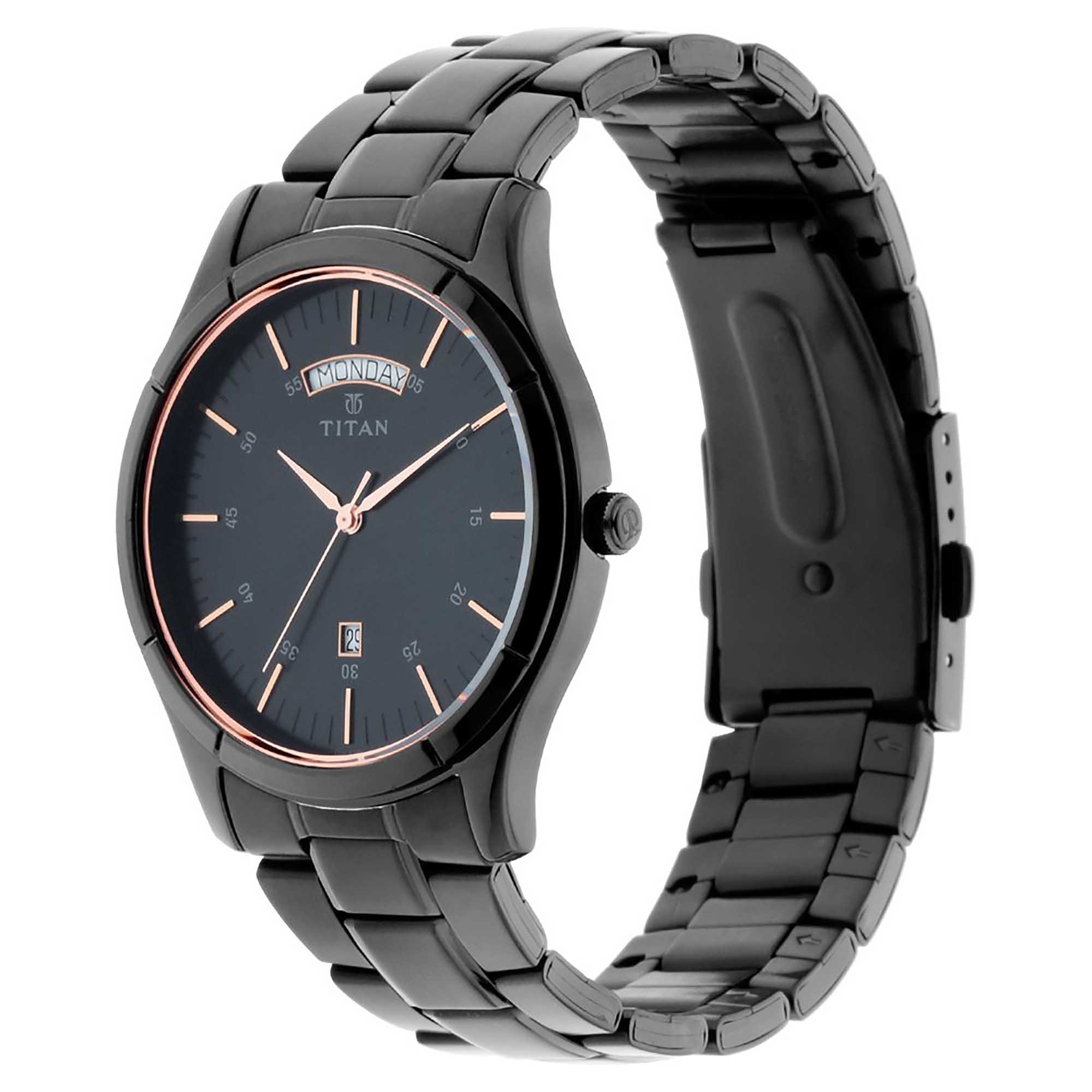 Picture of Black Dial Stainless Steel Strap Watch