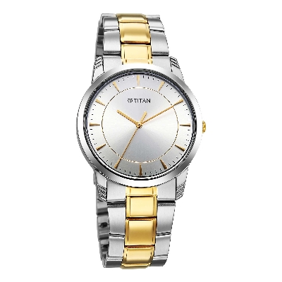 Picture of Titan Quartz 1774BM02 Silver Dial Stainless Steel Strap Quartz Analog Men 