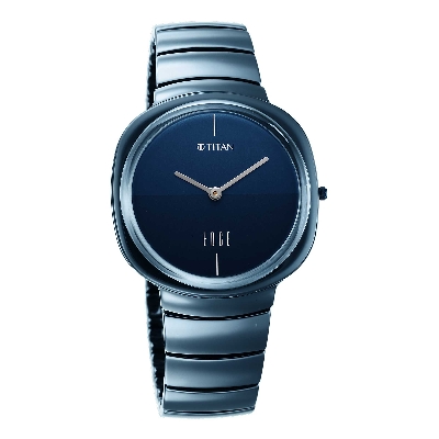 Picture of Titan Edge Squircle Blue Dial Ceramic Strap Watch for Men