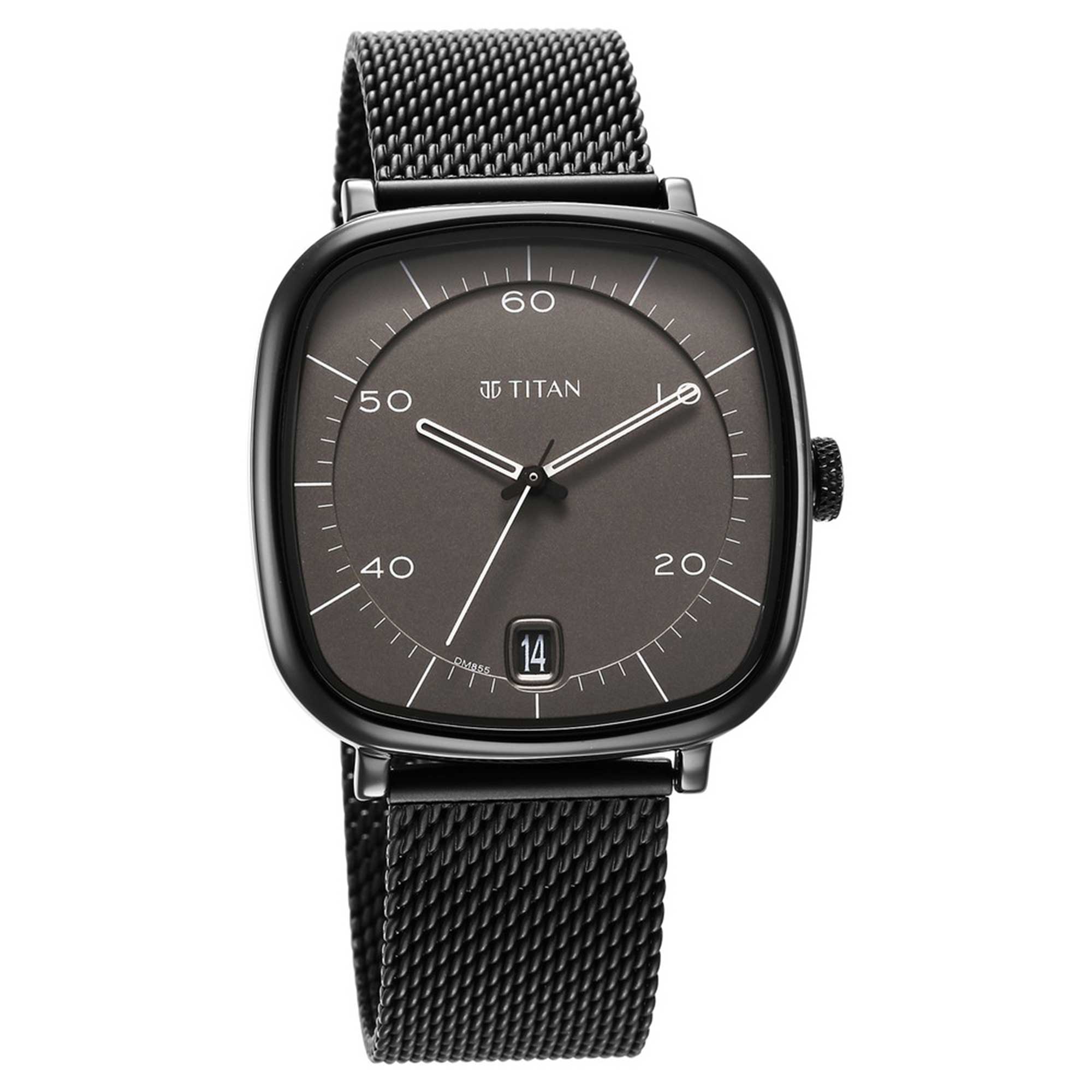 Picture of Titan Neo Curve Quartz Multifunction Anthracite Dial Black Stainless Steel Strap Watch for Men