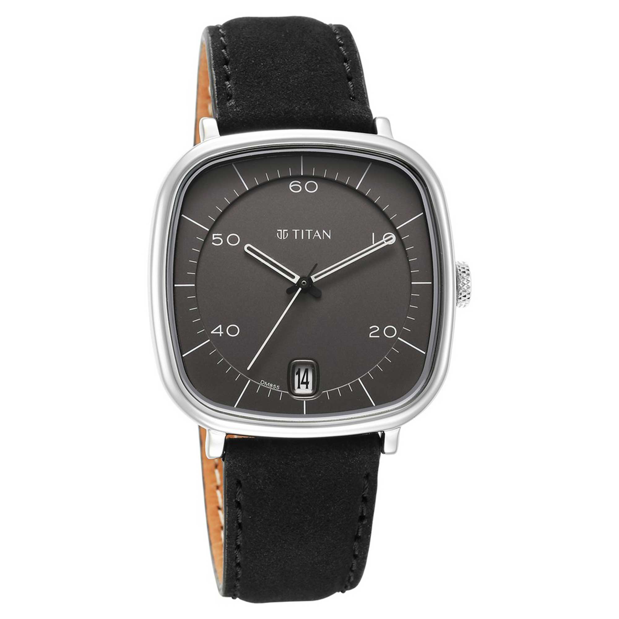 Picture of Titan Neo Curve Quartz Analog Anthracite Dial Black Leather Strap Watch for Men