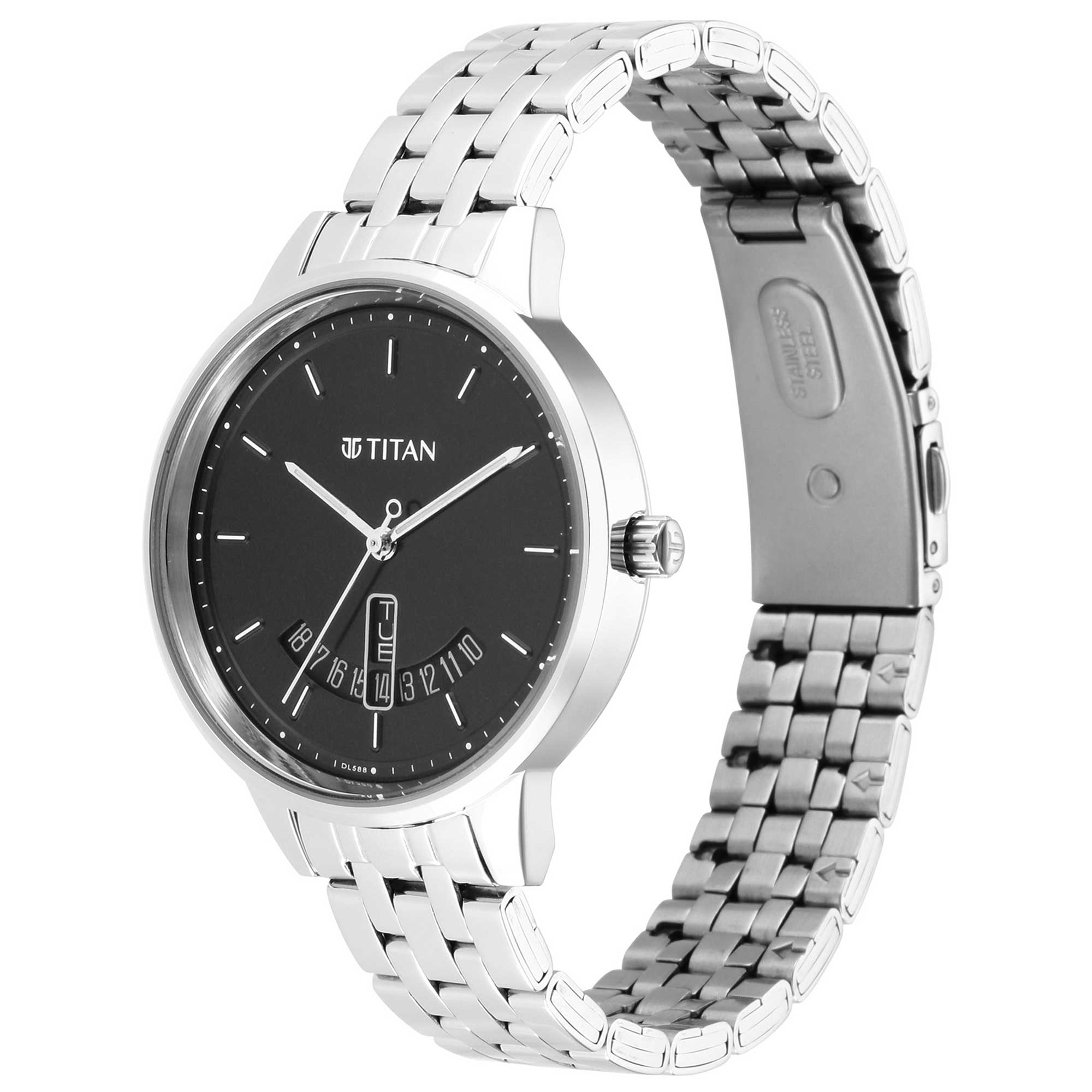 Picture of Workwear Watch with Black Dial & Brass Strap