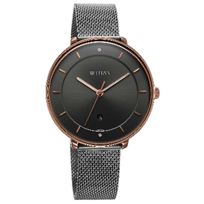 Picture of Noir Anthracite Dial Metal Strap Watch