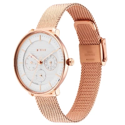 Picture of Workwear Silver Dial Rose Gold Stainless Steel Strap Watch