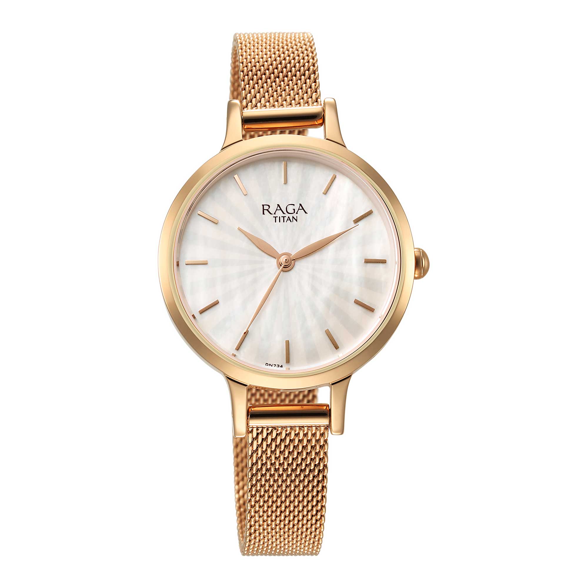 Picture of Titan Raga Power Pearls Quartz Analog Mother Of Pearl Dial Metal Strap Watch for Women