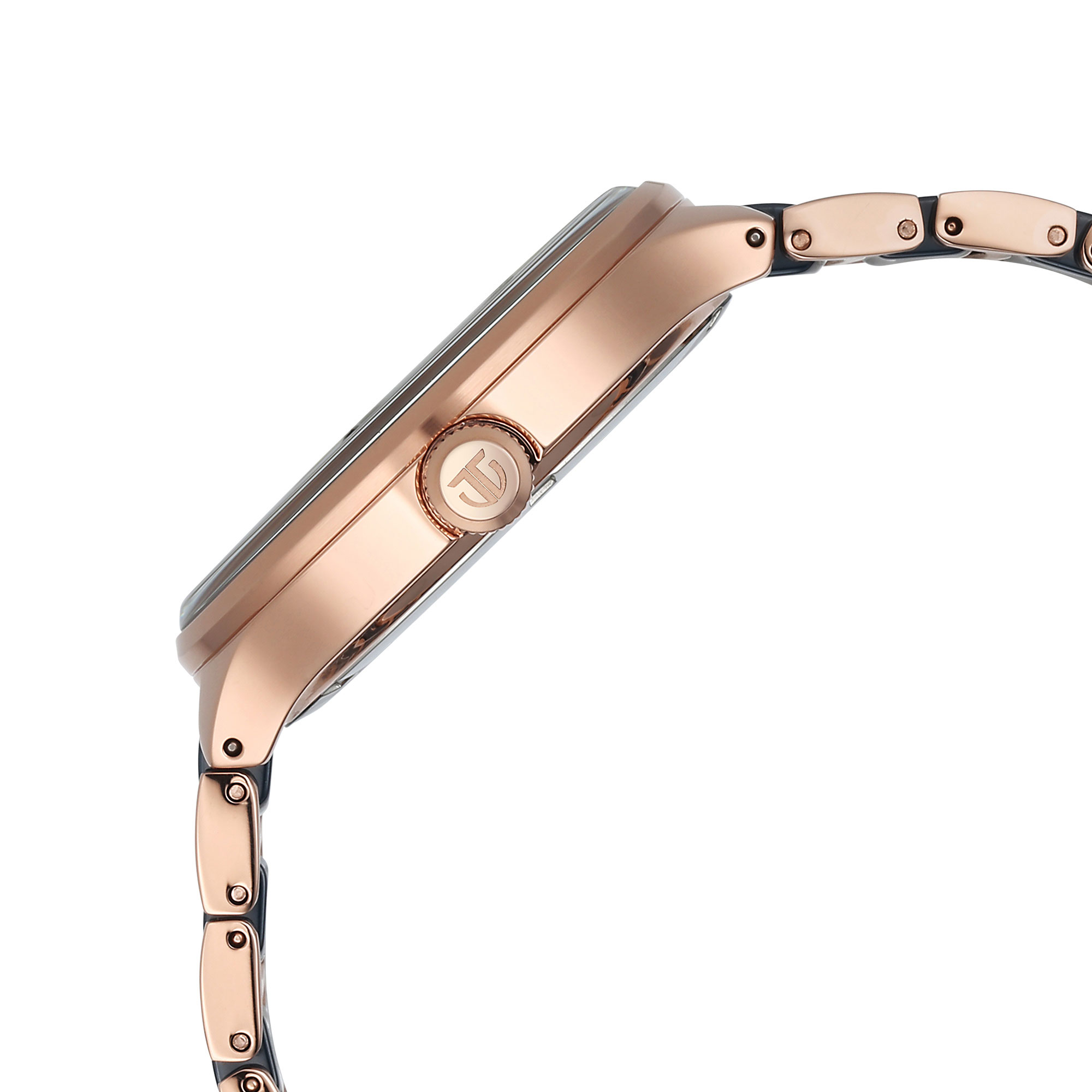 Picture of Titan Ceramic Fusion Quartz Multifunction Blue Dial with Two Toned Color Stainless Steel Strap Watch for Men