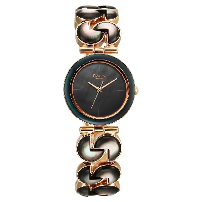 Picture of Titan MOP Round Dial Rose Gold Strap Watch For LAD