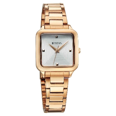 Picture of Titan Horizon Quartz Analog White Dial Stainless Steel Strap Watch For Women