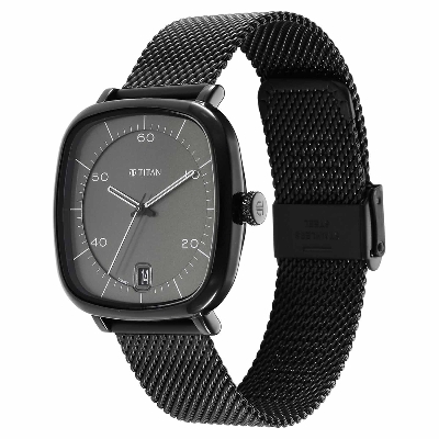 Picture of Titan Neo Curve Quartz Multifunction Anthracite Dial Black Stainless Steel Strap Watch for Men