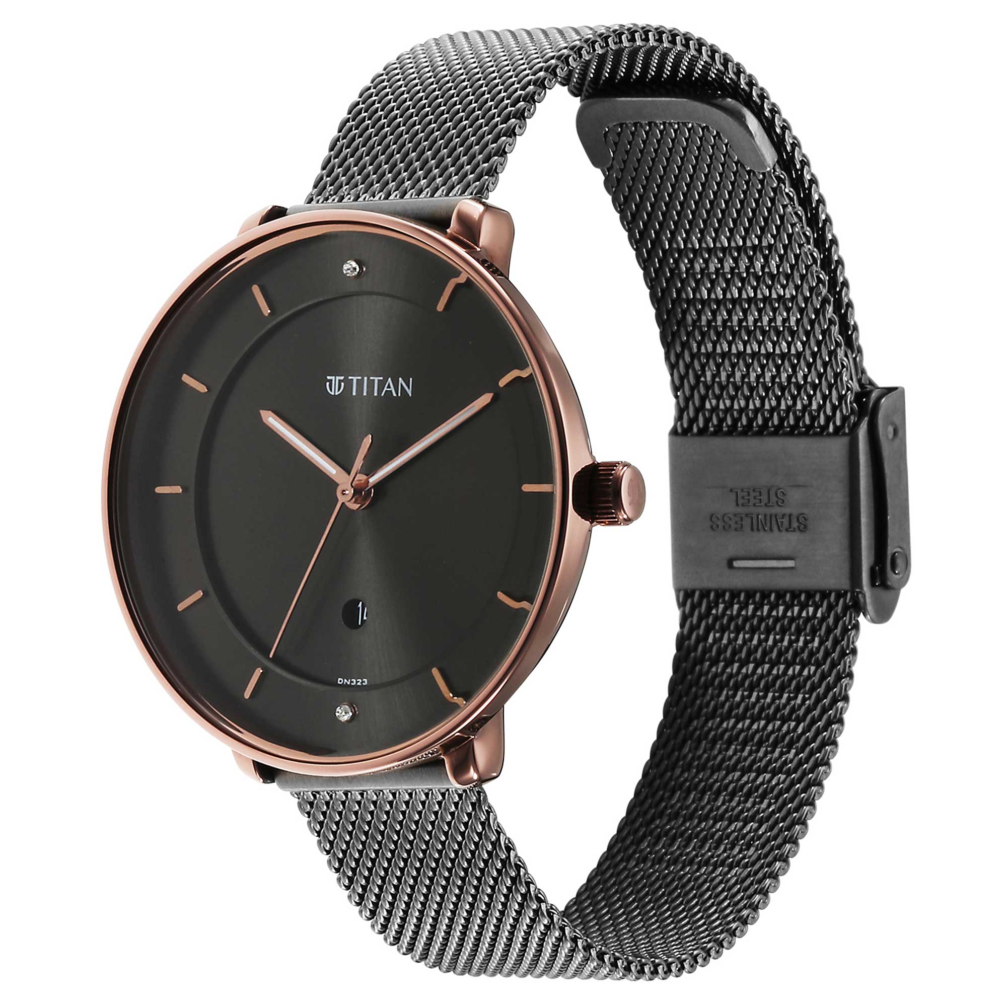 Picture of Noir Anthracite Dial Metal Strap Watch