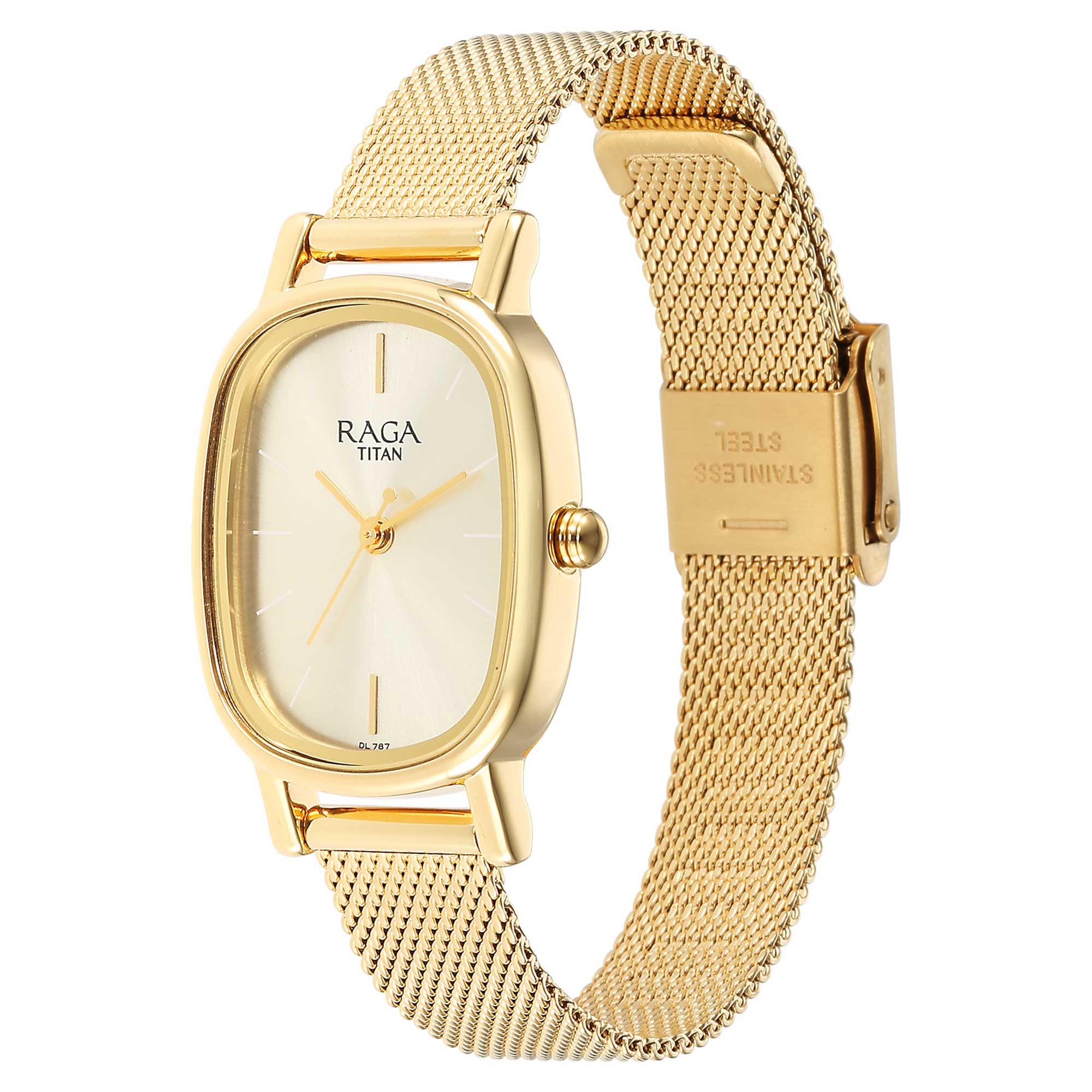 Picture of Raga Viva Champagne Dial Stainless Steel Strap Watch