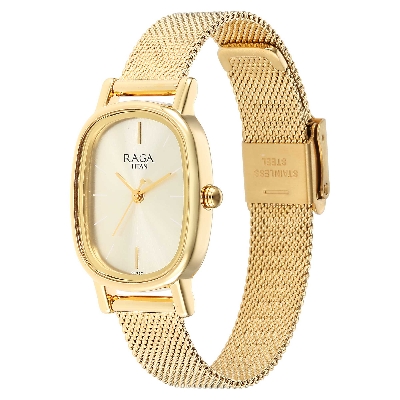 Picture of Raga Viva Champagne Dial Stainless Steel Strap Watch