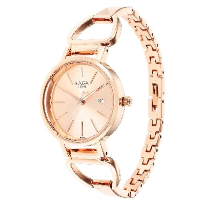 Picture of Titan Silver Dial Quartz Analog with Date Watch for Women
