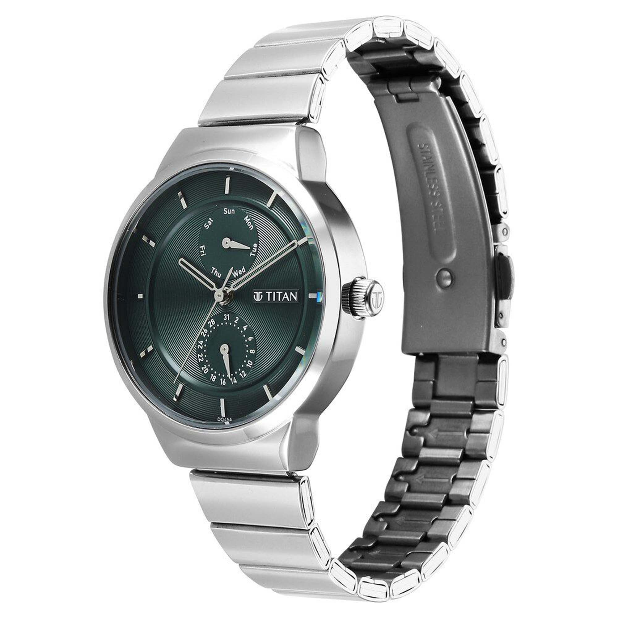 Picture of Titan Neo Multifunction Pink Dial Silver Color Stainless Steel Strap Watch For Women
