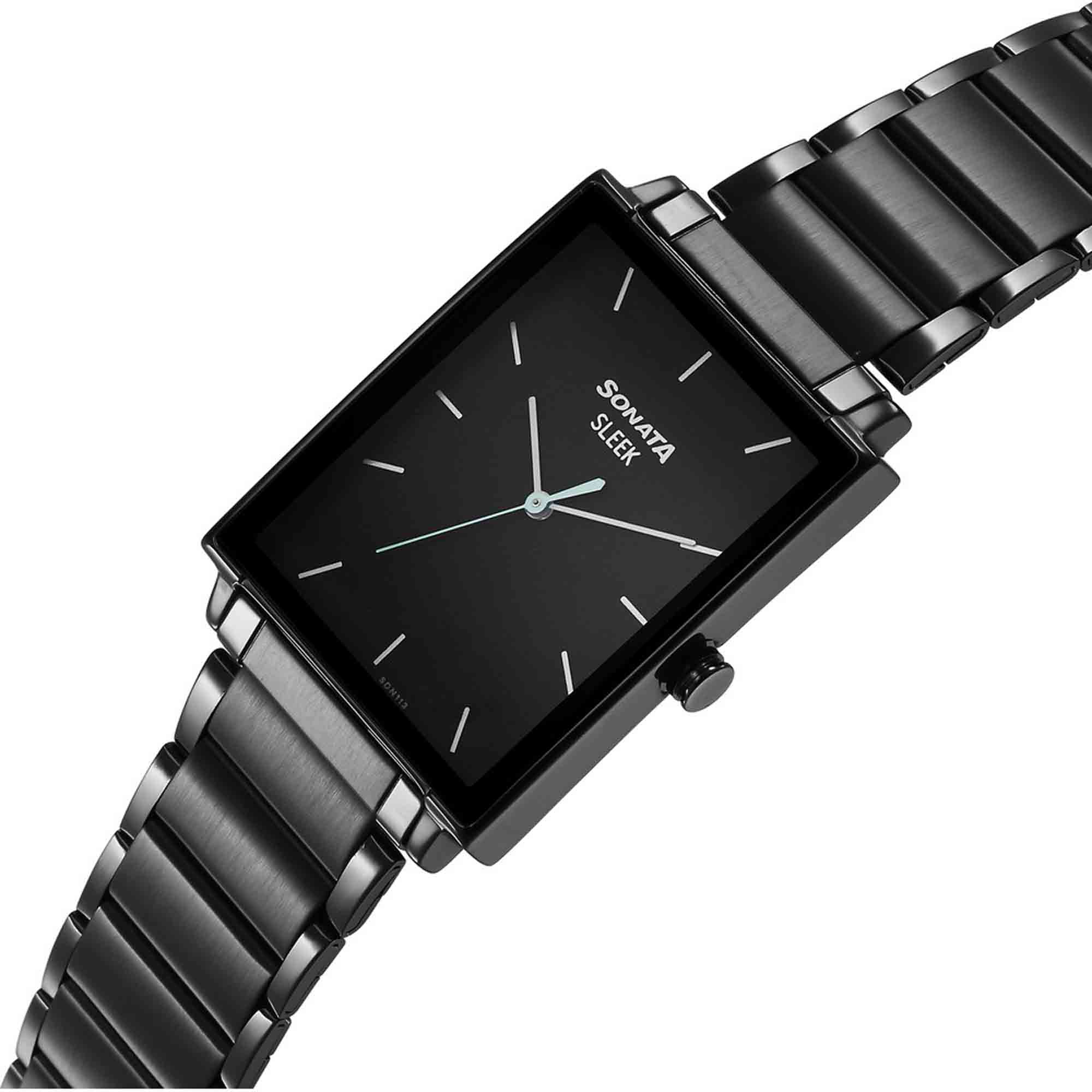 Picture of Sleek Black Dial Analog Watch for Men
