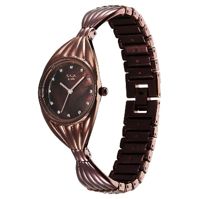 Picture of Titan Raga Memoirs Quartz Analog Mother Of Pearl Dial With Brown Metal Strap Watch For Women